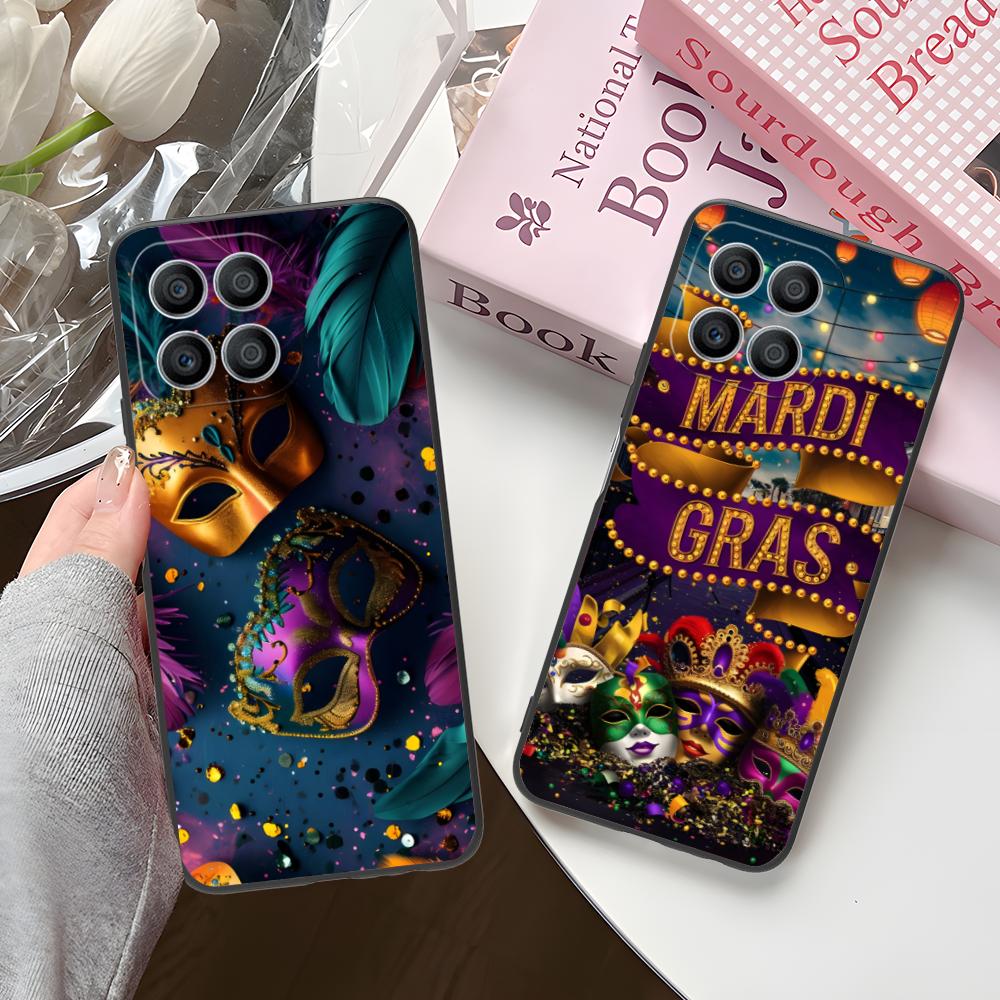 Карнавал Марди Гра Чехол для телефона для Honor 90 80 70 60 50 30 20 10 9 8 7 Pro S SE Lite 5G Мягкий ТПУ Ударопрочный Чехол
