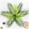 2PCS Artificial Palm Tree Christmas Home Decoration Tropical Fake Plant Green Plastic Palm Leaf Branches Suitable for Room Decor