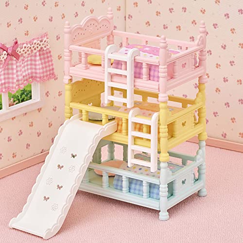Sylvanian Families Furniture [Baby Triple Bed] Ka-219 ST Mark Certification For Ages 3 and Up Toy Dollhouse Sylvanian Families EPOCH