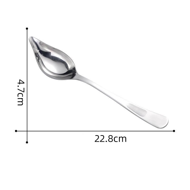 Ложка для приправ из нержавеющей стали с заостренным горлом, кофейные ложки с изогнутой ручкой, ложка для соуса и меда, кухонная утварь