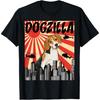 Забавная ретро японская футболка Dogzilla Бигль