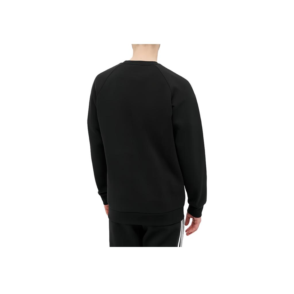 adidas Мужская флисовая толстовка с круглым вырезом Originals Trefoil Logo Three Stripes, черная GN3545