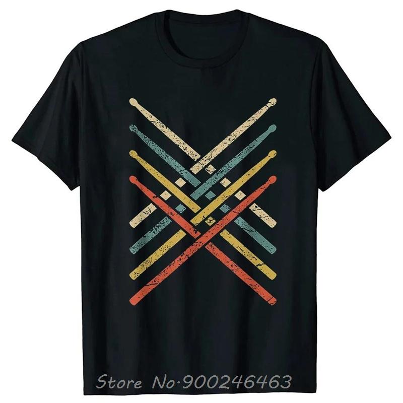 Drummer Vintage Evolution Of Unisex Drumsticks Drumset Drum Set Tshirt Tees Cotton I Destroy Silence Drumming Tshirts Unisex Clothes