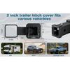 Универсальная заглушка для квадратногоreceiver фаркопа 2 дюйма, с замком от потери, пылезащитная, для пикапа, SUV, аксессуары для буксировки