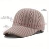 Trendy Knitted Baseball Cap For Men And Women - Autumn/Winter Trendy Fashionable Peaked Hat, Multi Use All Purpose And Warm