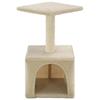 VidaXL Cat Tree with Sisal Scratching Posts 55 Cm Beige