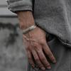 Мужской Доминирующий Браслет-Браслет из Титановой Стали Перо Индийский Стильный Модный Потертый Ретро Модный Дизайн Европы и Америки Регулируемый