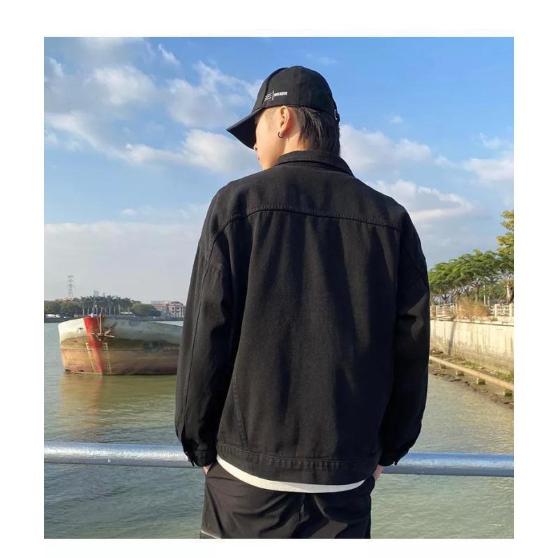 Весенняя повседневная джинсовая куртка, мужская модная брендовая универсальная куртка, мужские студенческие топы, модная мужская джинсовая куртка