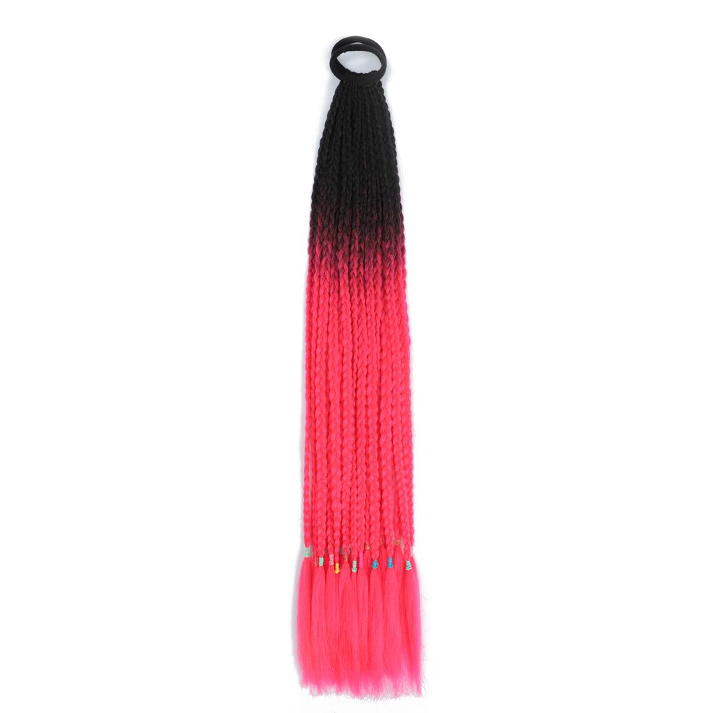 Синтетические цветные косички для наращивания волос резинки радужные косички парики аксессуары для женщин девочек вечеринка косплей праздничный наряд