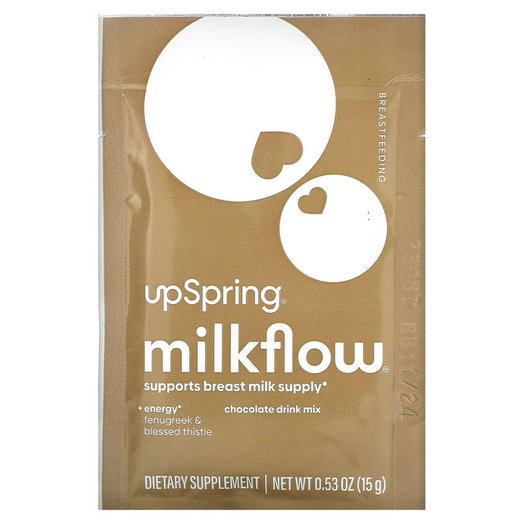 Milkflow Drink Mix, Chocolate Flavor, Pack of 16, 15G Each