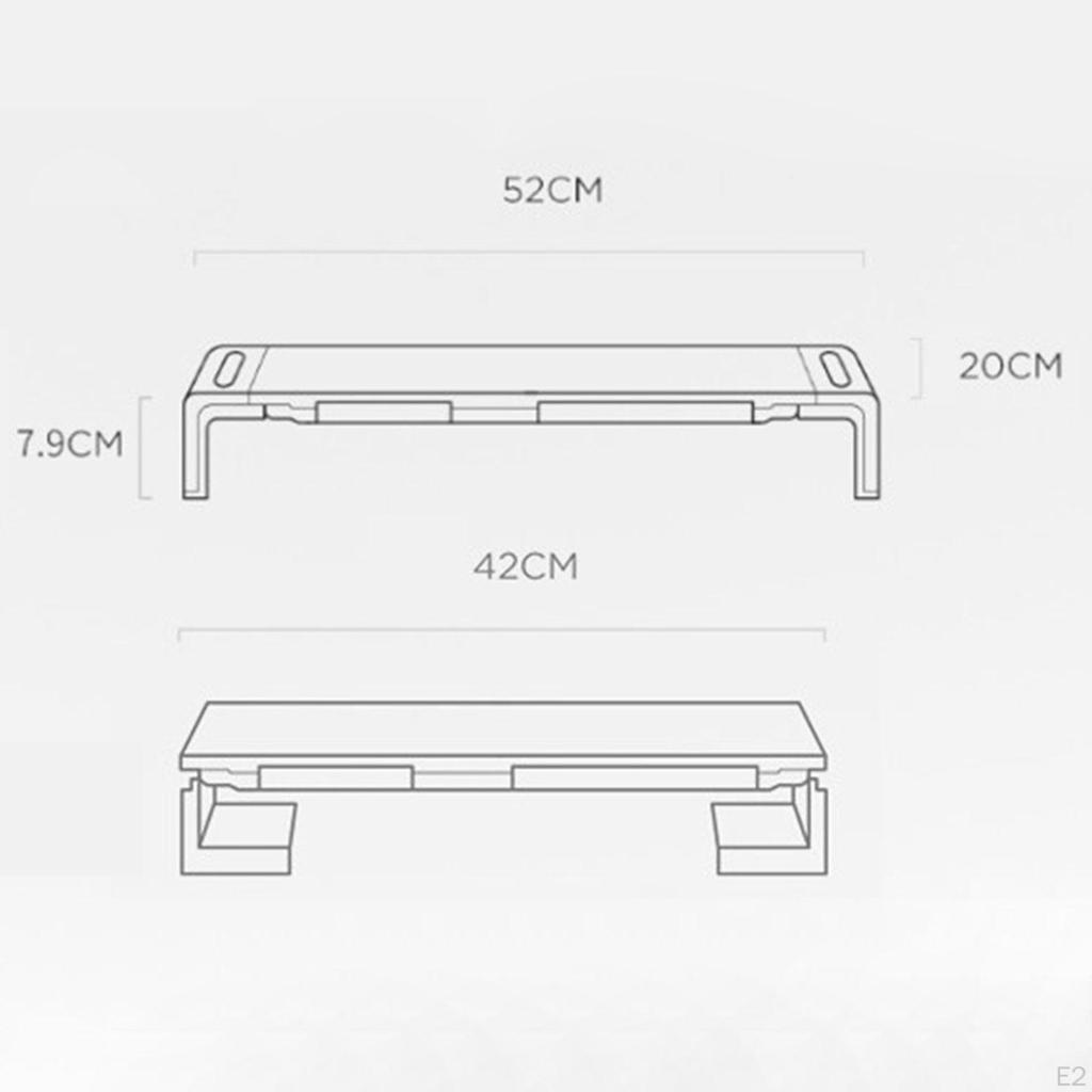 Desktop Monitor Stand Riser Laptop Ergonomic Computer Rack for