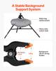 VEVOR Backdrop Stand, 5 x 6.5 ft Adjustable Photo Backdrop Stand Kit, Portable Background Backdrop Stand with 3 Crossbars
