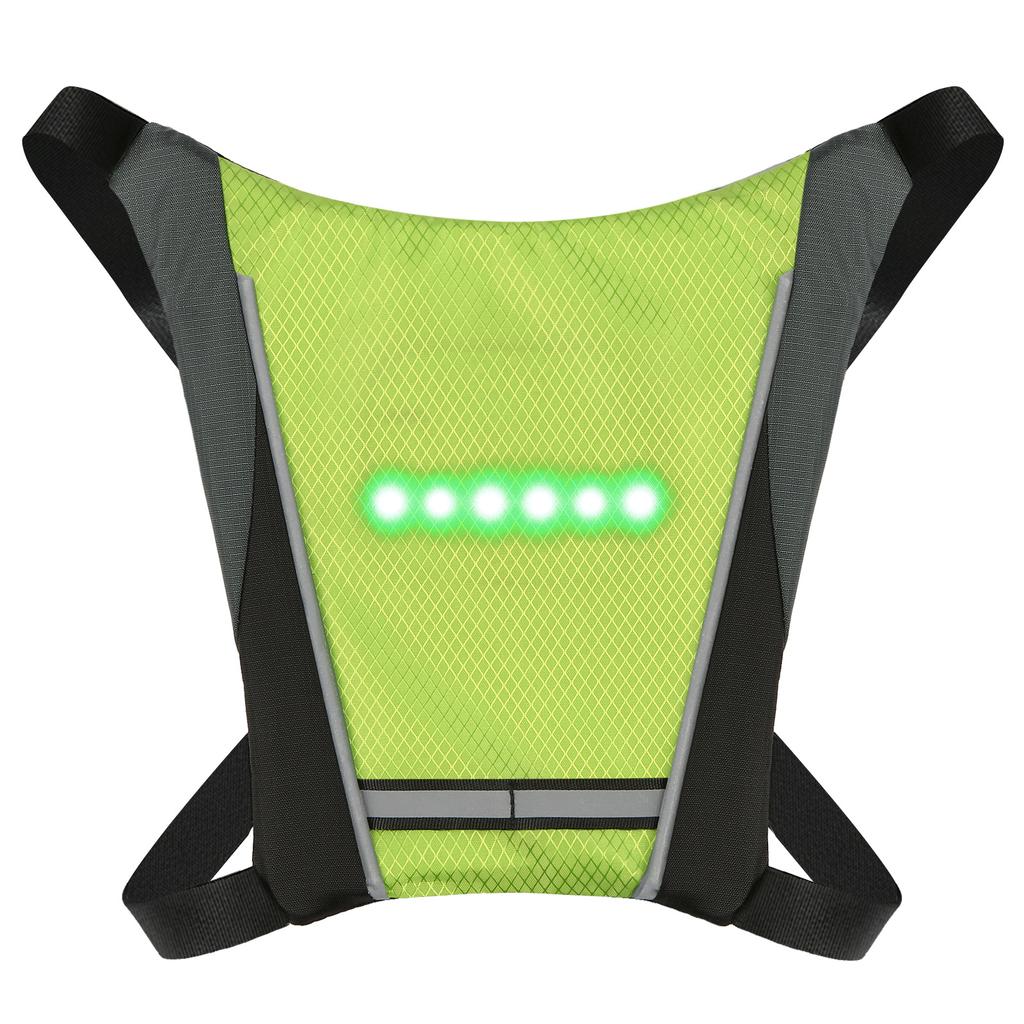 Велосипедный рюкзак со светодиодным указателем поворота, перезаряжаемый через USB, светоотражающий жилет, рюкзак с указателем направления, безопасность