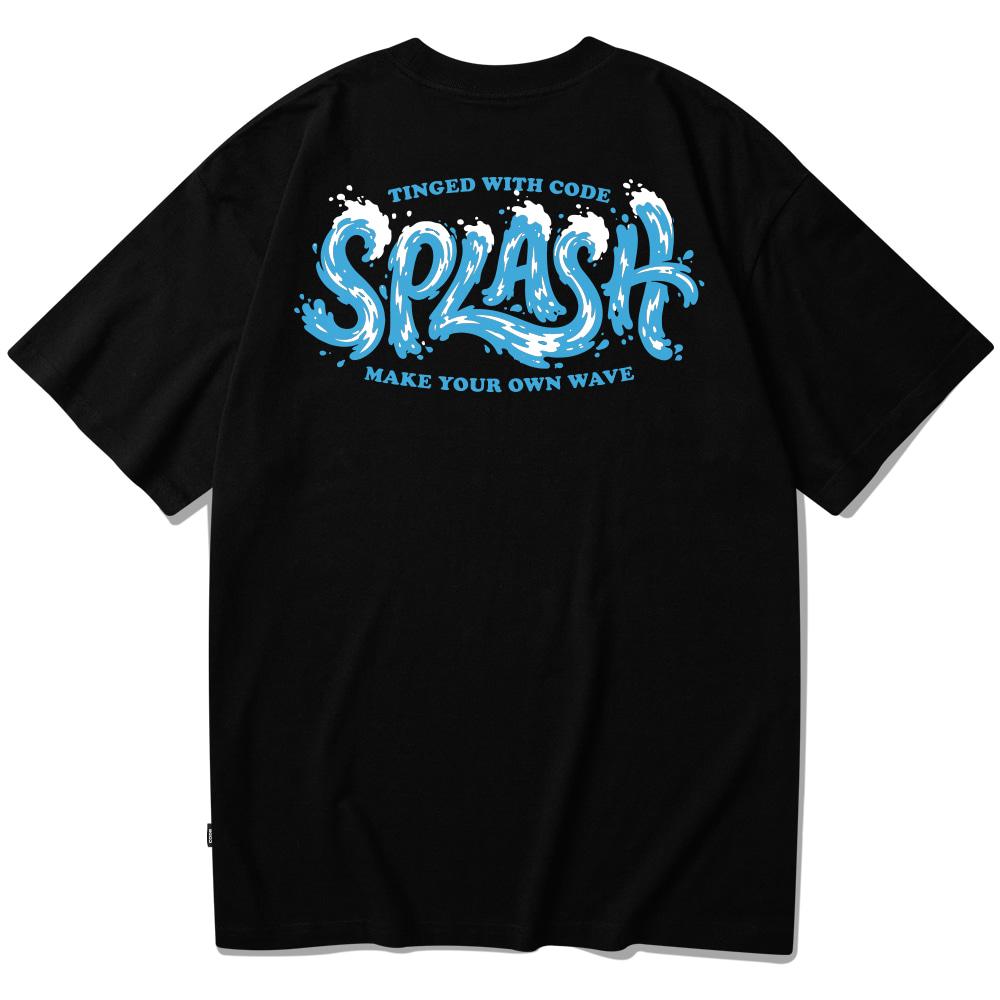 Seupeullaesikodeu Футболка с коротким рукавом Черная - Splashcode Wave