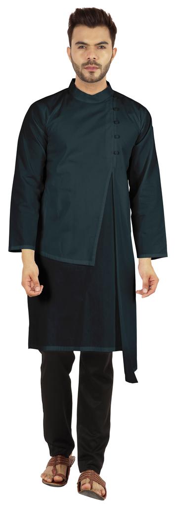 Atasi Индийский дизайнерский Курта для мужской вечерней одежды Однотонный цвет Этнический Длинный