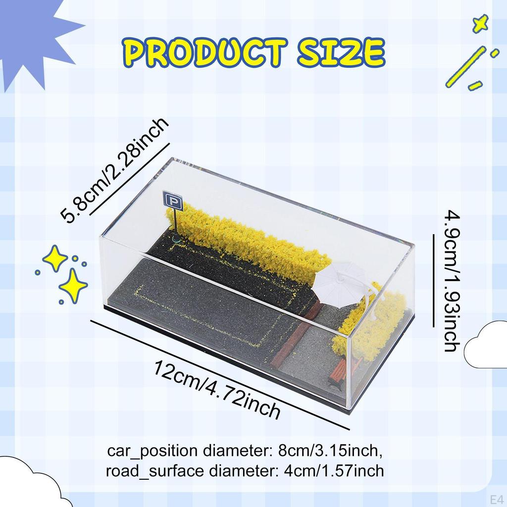 1/64 Diecast Car Display Case Parking Diorama Base