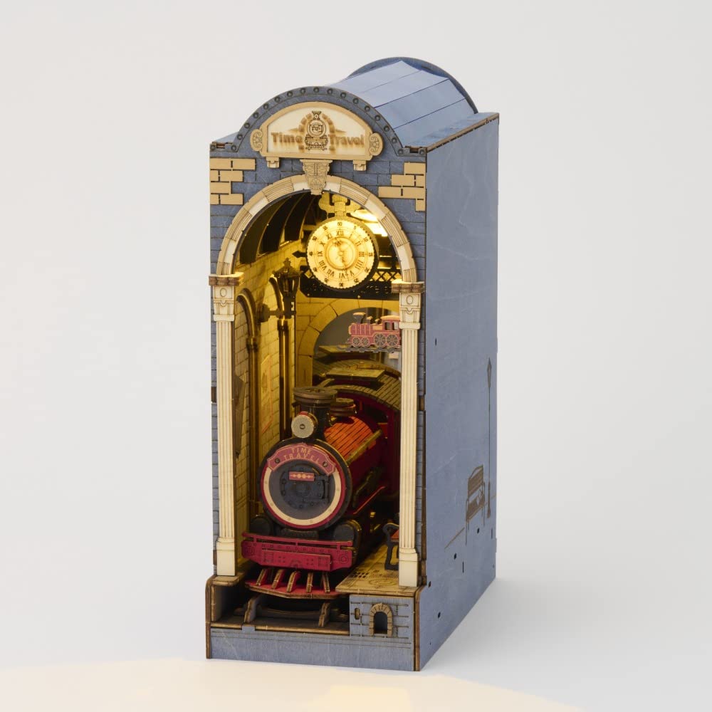 Серия деревянных 3D-пазлов Book Nook (Путешествие во времени) с инструкцией на японском языке