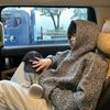 Мужская свободная твидовая вязаная толстовка с капюшоном и длинным рукавом, повседневный топ