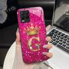 For Realme 8 Case Fashion Letters Hard Tempered Glass Back Cover For Realme 8 Pro 8i Realme8 4G RMX3085 Phone Case Luxury Coque