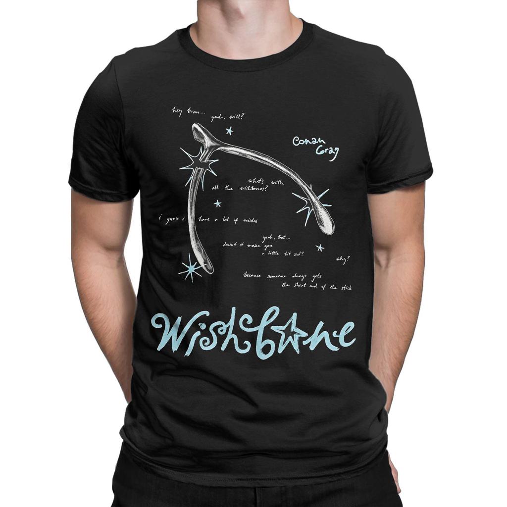 Конан Грей Wishbone Альбом Футболка Летние Хип-Хоп Футболки Мужские 100% Хлопок Круглый Вырез Свободный Покрой Короткий Рукав Забавные Топы