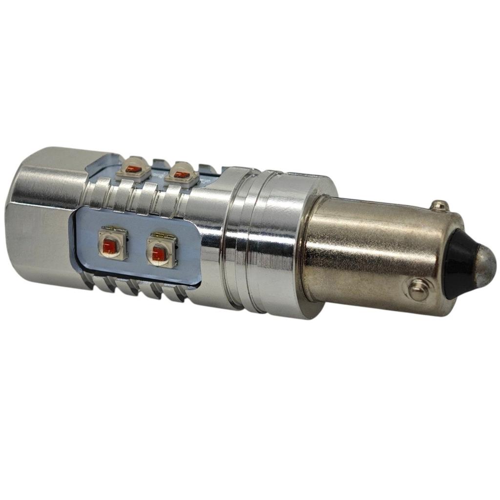 2 Pcs H21W LED Bulb BAY9S 12-24V CANBUS Orange USA