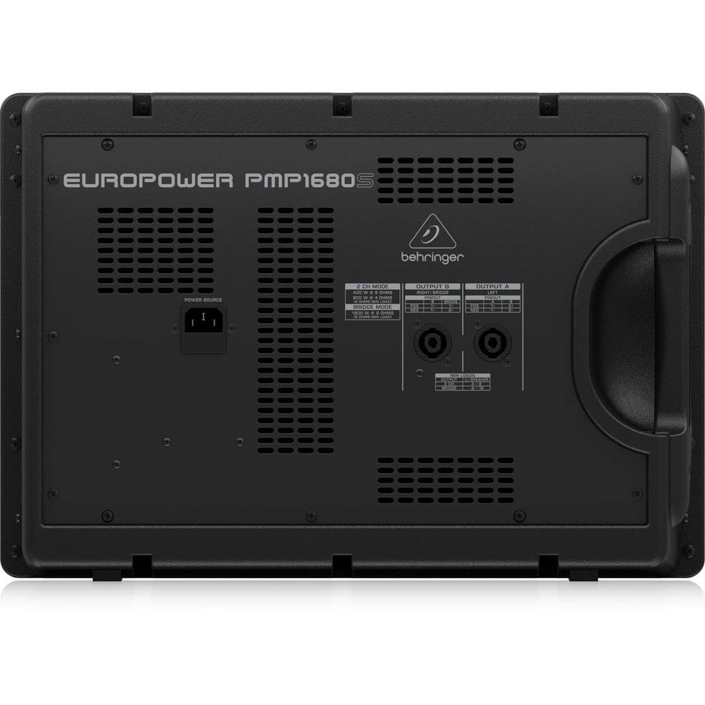 Behringer Powered Mixer Up to 2 x 800W High Quality Mic Preamp Ultra Lightweight with FX PMP1680S