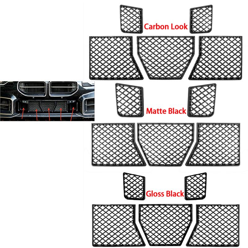5pcs Mesh Grille Guards For Front Bumper Grille Lower Center Decorative Frame For BMW G87 M2 2023-2025 For Radiator Cooling Part