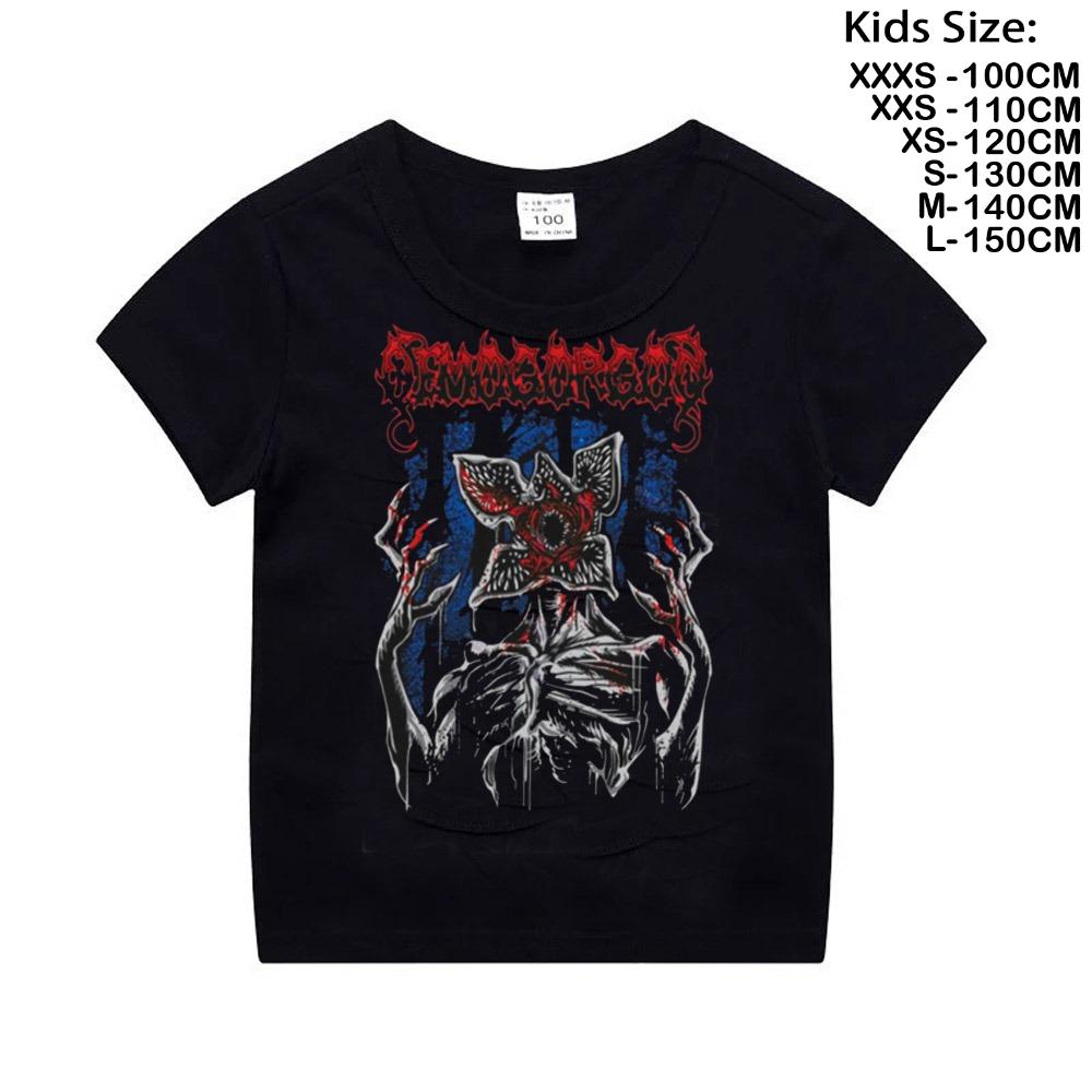 Eddie Munson The Demogorgon Tshirts for Kids Hawkins Cotton Cannibal Flower Monster Children Top Tees T Shirt