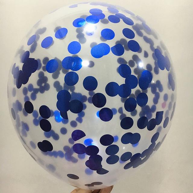 10 шт прозрачных, резиновых шариков с конфетти по 12 дюймов, для украшения вечеринок