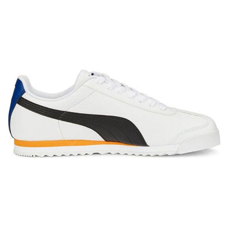 Puma Roma Basic Plus White Black Orange Brick Unisex Sneakers 369571-42