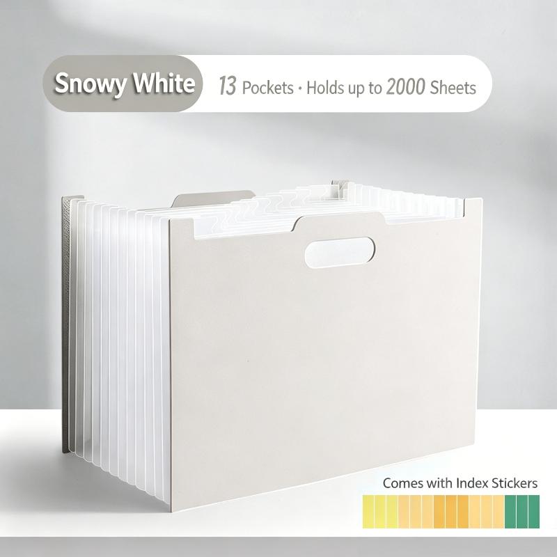 A4 Accordion File Organizer 13 Pockets Expanding Folder with Label Pocket for Office Desk School Supplies Home Storage