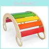 Wooden Balance Board For Kids Indoor Play With Rainbow Rocker For Sensory Development