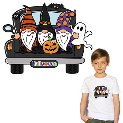 Автомобильная нашивка на Хэллоуин для одежды, художественные ремесла, Хэллоуин, гномы, Diy Parches, Ropa, джинсы, наклейки для одежды, термопресс, аппликация, патч