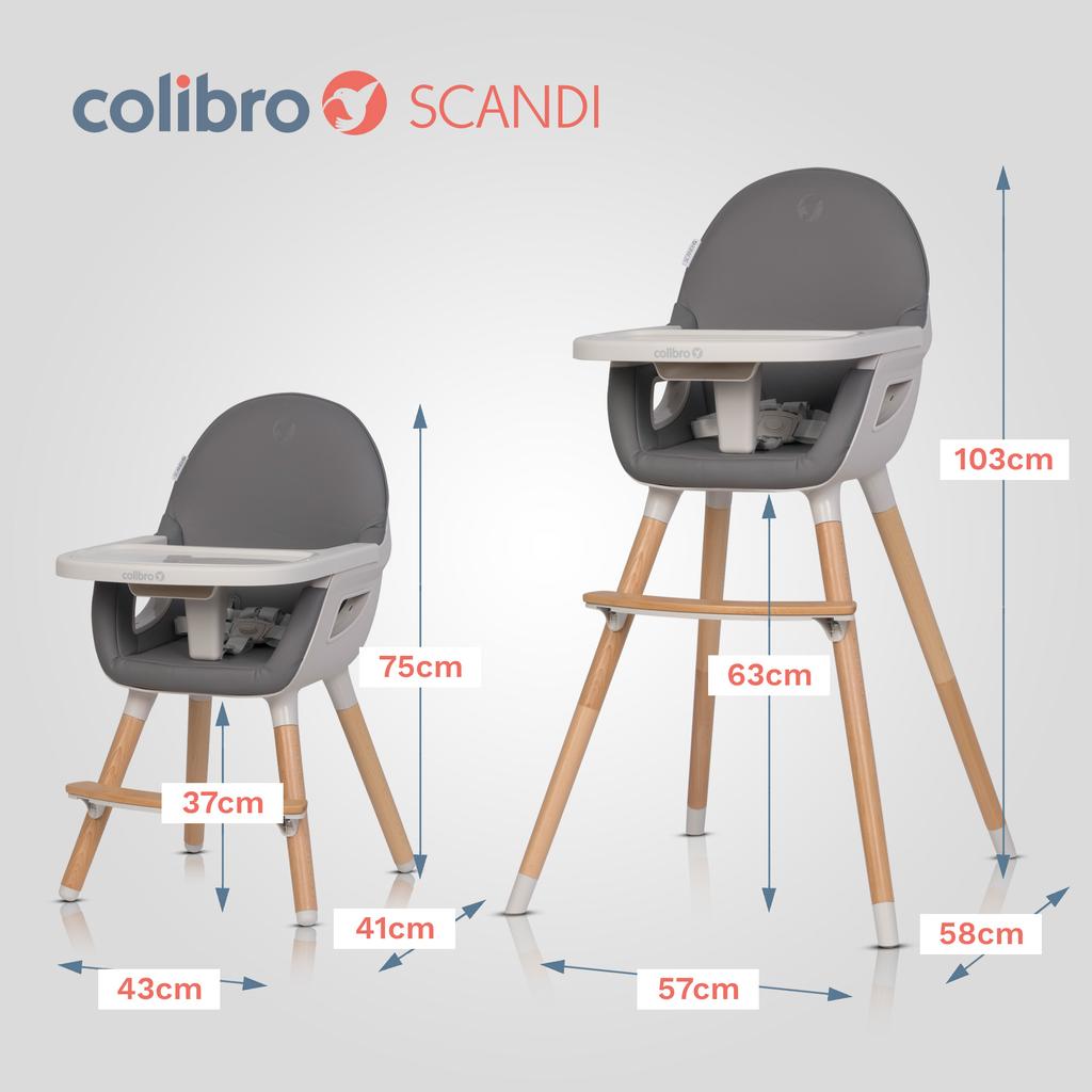 COLIBRO SCANDI ONYX feeding chair