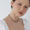 LOVE ME MONSTER [Surgical] Ball & Black Crystal Choker