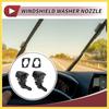 2 шт. форсунка омывателя лобового стекла для Dodge Charger 2011-2018 для Chrysler 300 Передние форсунки омывателя лобового стекла Спрей-форсунки стеклоочистителя Струйная форсунка омывателя № 5182327AA Черный