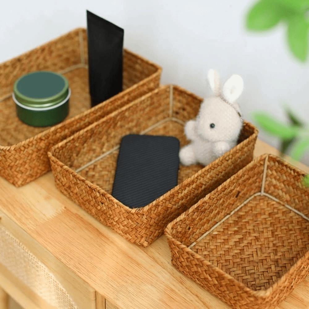 Rectangle Organizer Box Multi-functional Display Basket Sundries Box Home Decoration