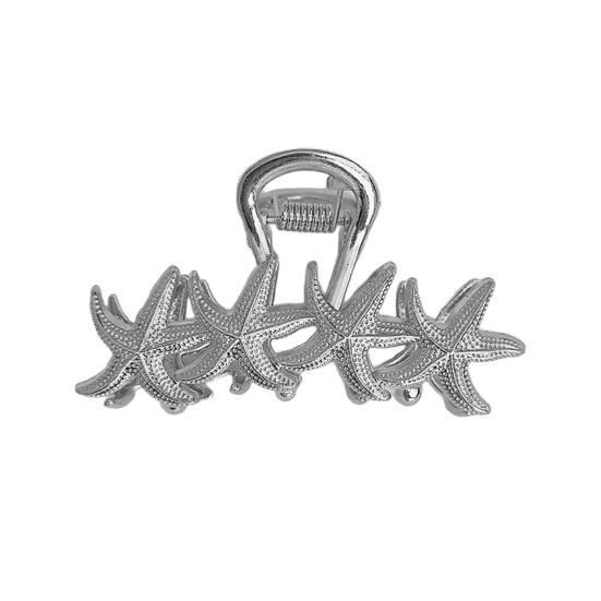 Заколка для волос Океанический дизайн Зажим для волос на затылок с ракушками Морская звезда Раковина узор Многоцелевой