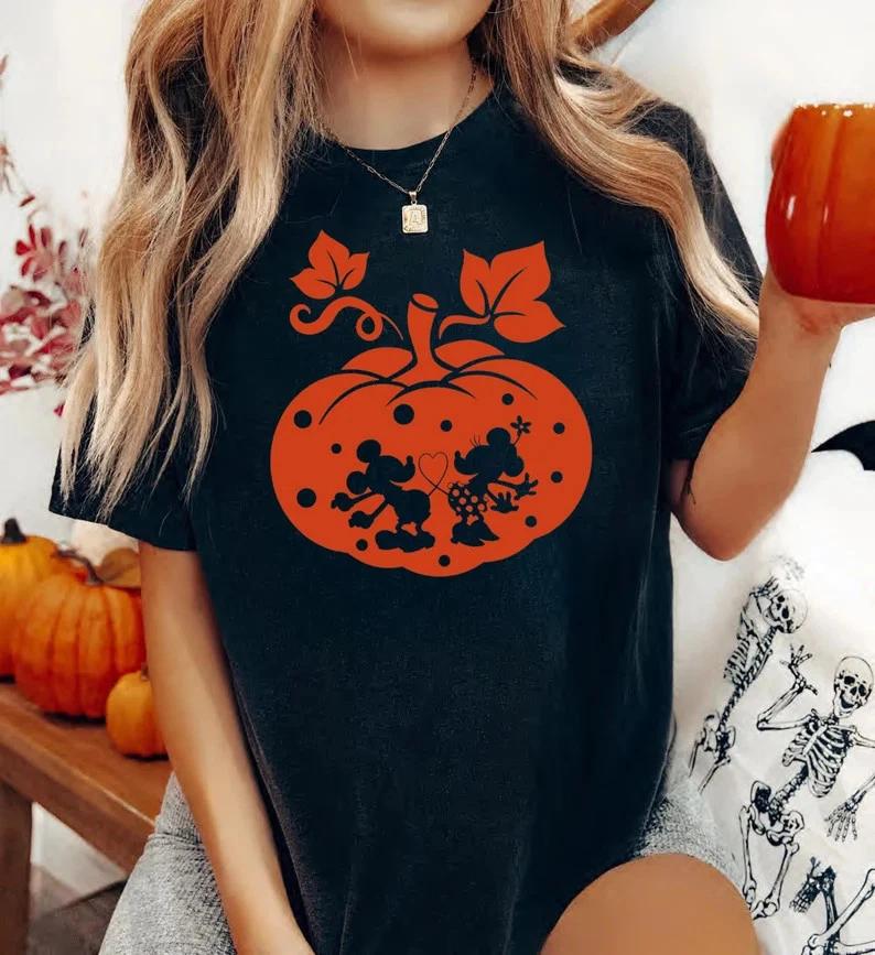 Mickey Minnie Pumpkin TSHIRT UNISEX1