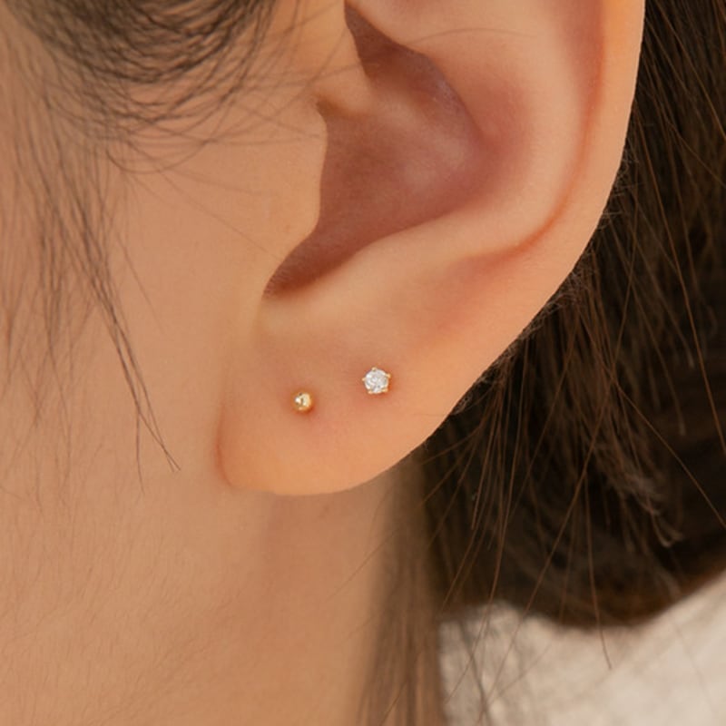 LUNNE 14k 2mm 5-prong mini Q piercing (14k gold) (bar thickness 1mm) #PIB09