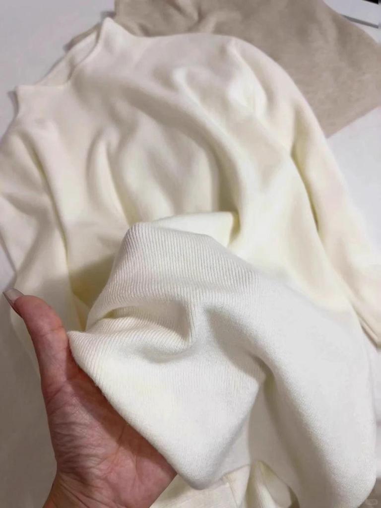 Женский мягкий полувысокий воротник, облегающий свитер в корейском стиле - Осенне-зимний вязаный пуловер