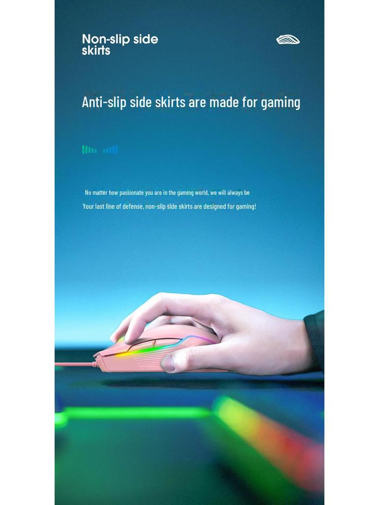 Проводная игровая мышь Cross-Border CW905 RGB: Определение макроса из 7 клавиш для улучшенного игрового процесса