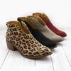 High Heel Boot Women Sexy Pointy Thick Heel Boots Party Leopard Print  Shoe Ladies Outdoor Comfortable Casual Women's Boots