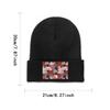 Flowers French Bulldog Knit Hat Beanie Winter Hats Warm Acrylic  Street  Caps Unisex Women