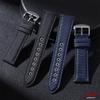 22mm Waterproof Sailcloth Watch Strap Canvas Nylon+Leather Watchband Quick Release Black Blue Band Sport Belt for Men Wristband