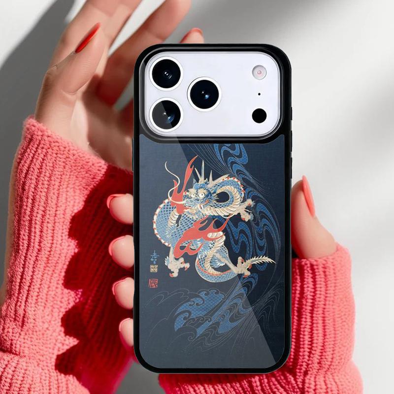Древний японский дракон Чехол для телефона iPhone 17 16 15 14 13 Pro Max Задняя крышка для 12 11 Pro Coque