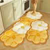 Flower Kitchen Floor Mat Entrance Doormat Non-slip Antifouling Kitchen  Rug Home Decor Alfombra Tapis