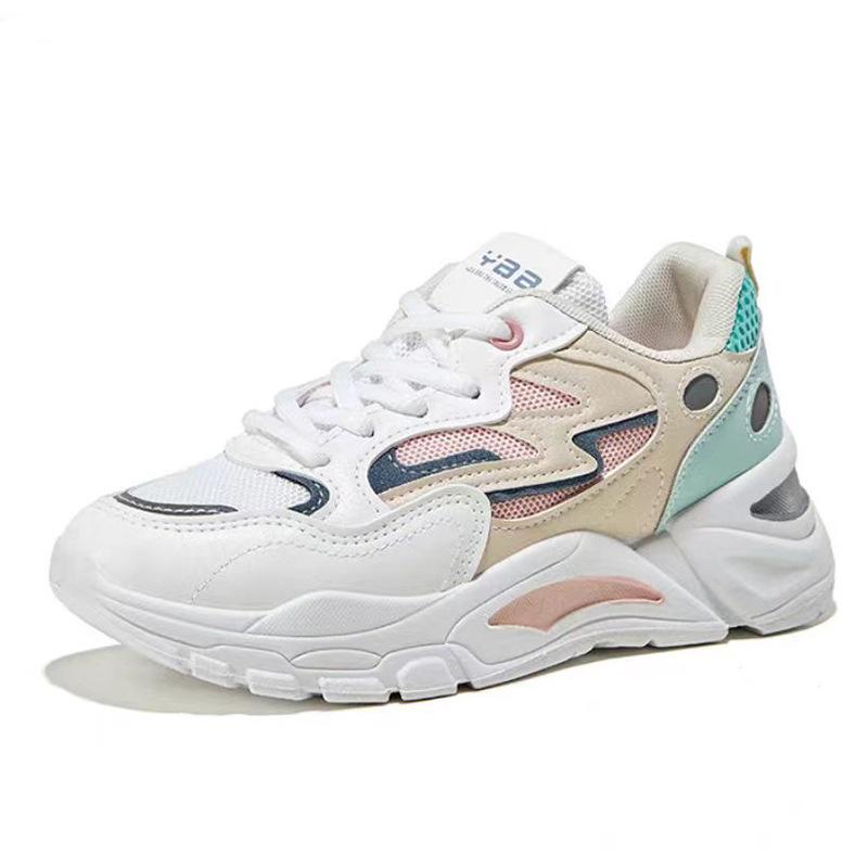 Туфли на платформе для папы, женские, модные, весенние, новые, белые, универсальные, увеличивающие рост, кроссовки для студентов