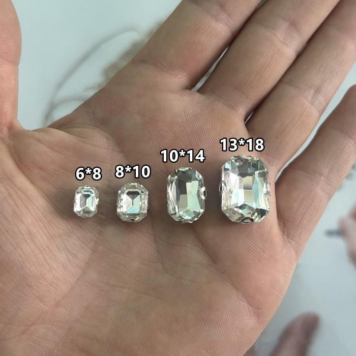 Кристальный Белый 3-12 мм Стеклянный Страз с Клешней DIY Декор Одежды Ручная Вышивка Четыре Ушка Стекло Лэмпворк Бусины Аксессуары для