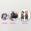 32/44/58mm Round Anime Brooches Kamado Tanjirou Tsuyuri Kanao Hashibira Inosuke Rengoku Kyoujurou Agatsuma Zenitsu Akaza Badge Lapel Pins